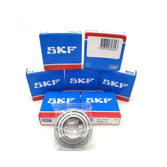 Double Lip Sealed 6005 SKF Deep Groove Ball Bearing for Motor Assembly, P0-P2 Precision 25x47x12mm