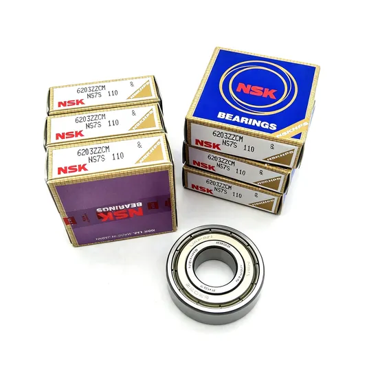 Low Vibration NSK 6203 Deep Groove Ball Bearing for Fan Motors 17mm×40mm×12mm