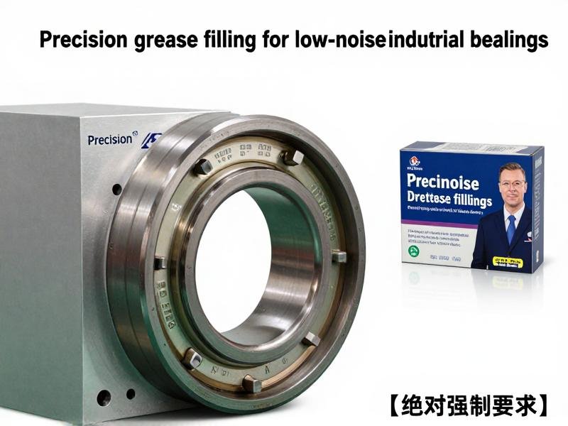 Precision grease filling for low-noise industrial bearings