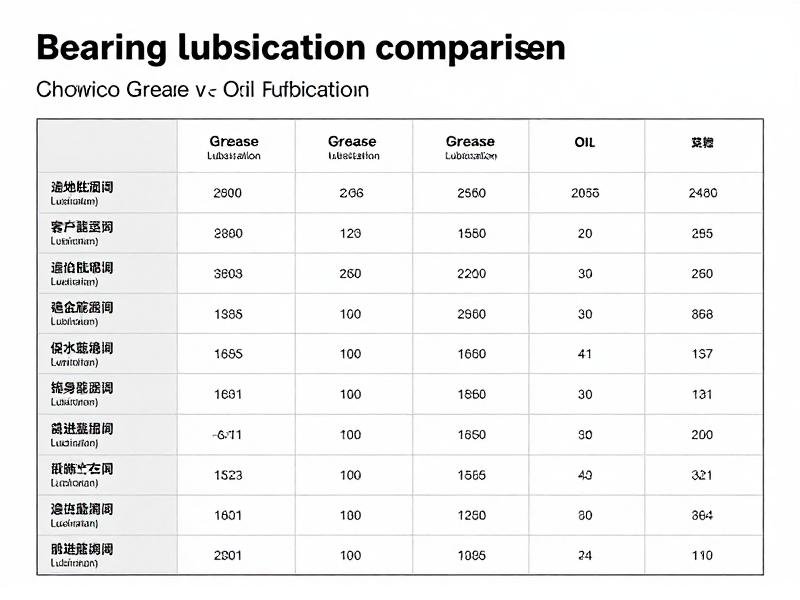Bearing lubrication comparison showing grease vs oil performance under high-temperature stress
