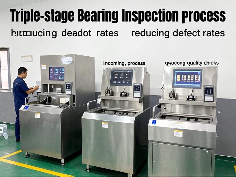 Triple-stage bearing inspection process reducing defect rates