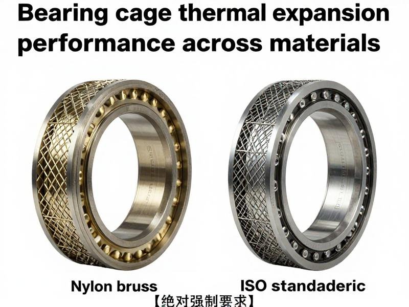 Nylon brass steel cage comparison ISO standards Bearing cage thermal expansion performance across materials
