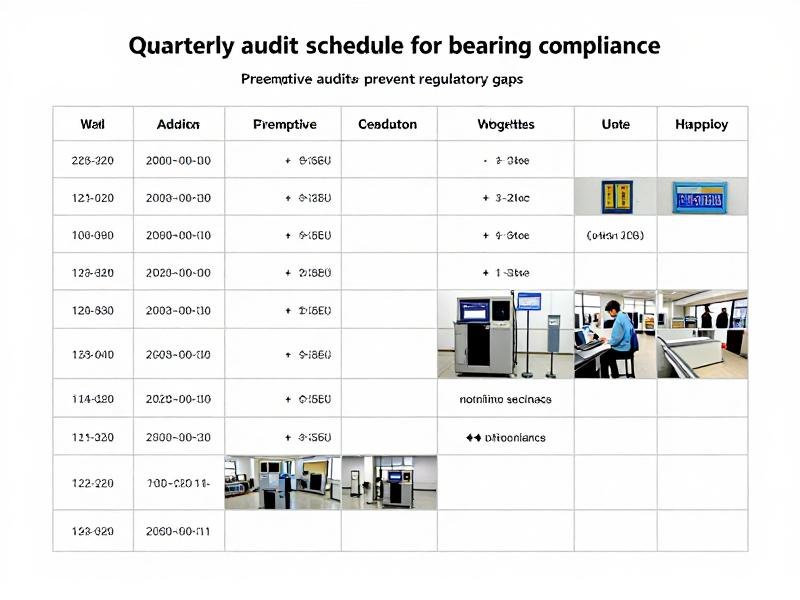 Quarterly audit schedule for bearing compliance