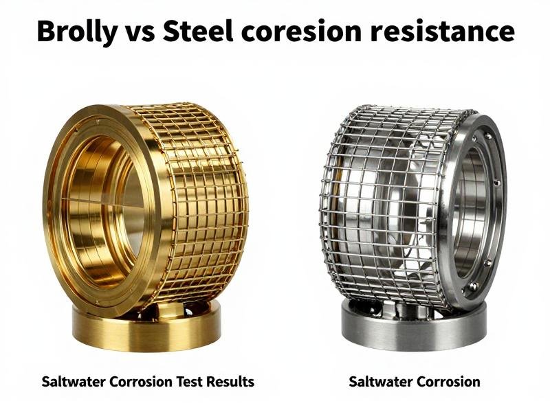 Saltwater corrosion test results Brass vs steel cage corrosion resistance comparison