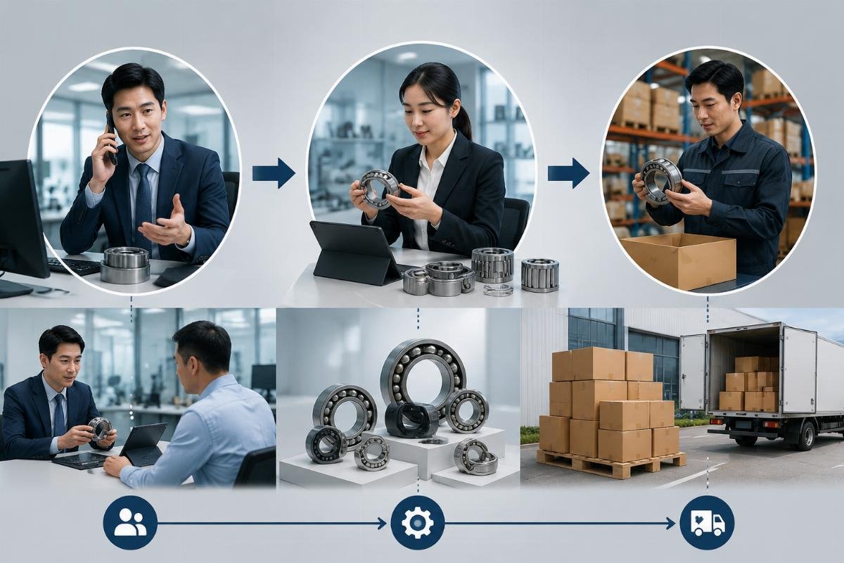 3 core sales team role workflow for bearing distribution Bearing sales team core role workflow