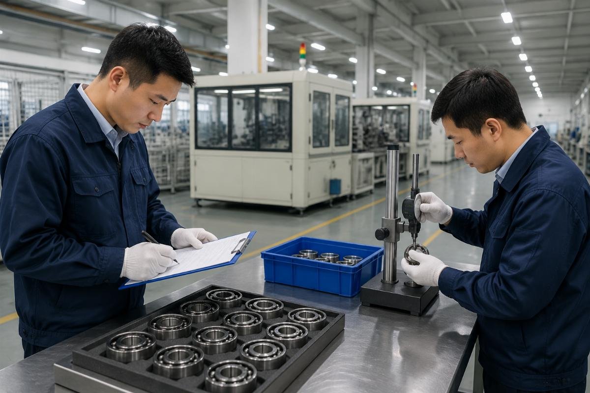 Bearing factory audit core metric verification Audit checklist document and on-site batch sampling test