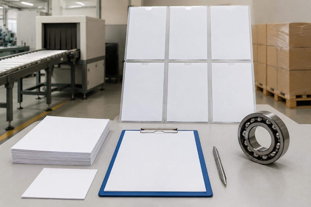 A physical checklist of required documents for bearing import customs clearance
