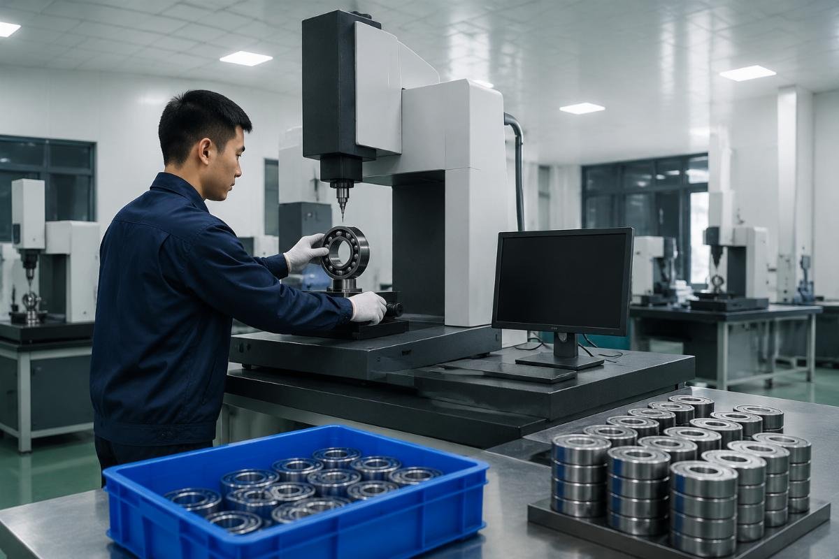 Bearing quality consistency verification Bearing precision grade testing equipment on factory floor