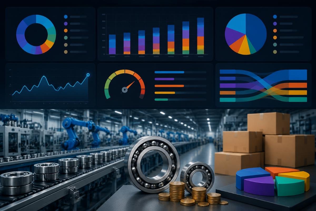 bearing sourcing hidden cost breakdown Production line downtime cost calculation dashboard