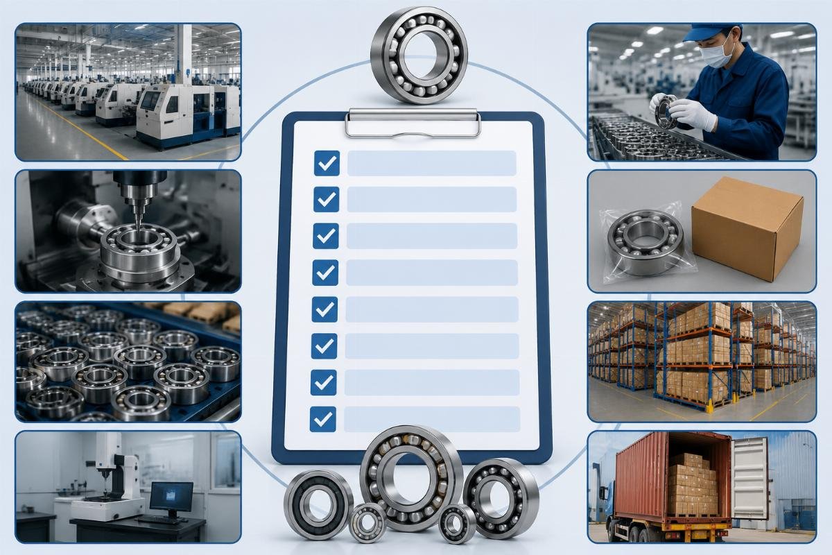 Bearing supplier vetting checklist infographic