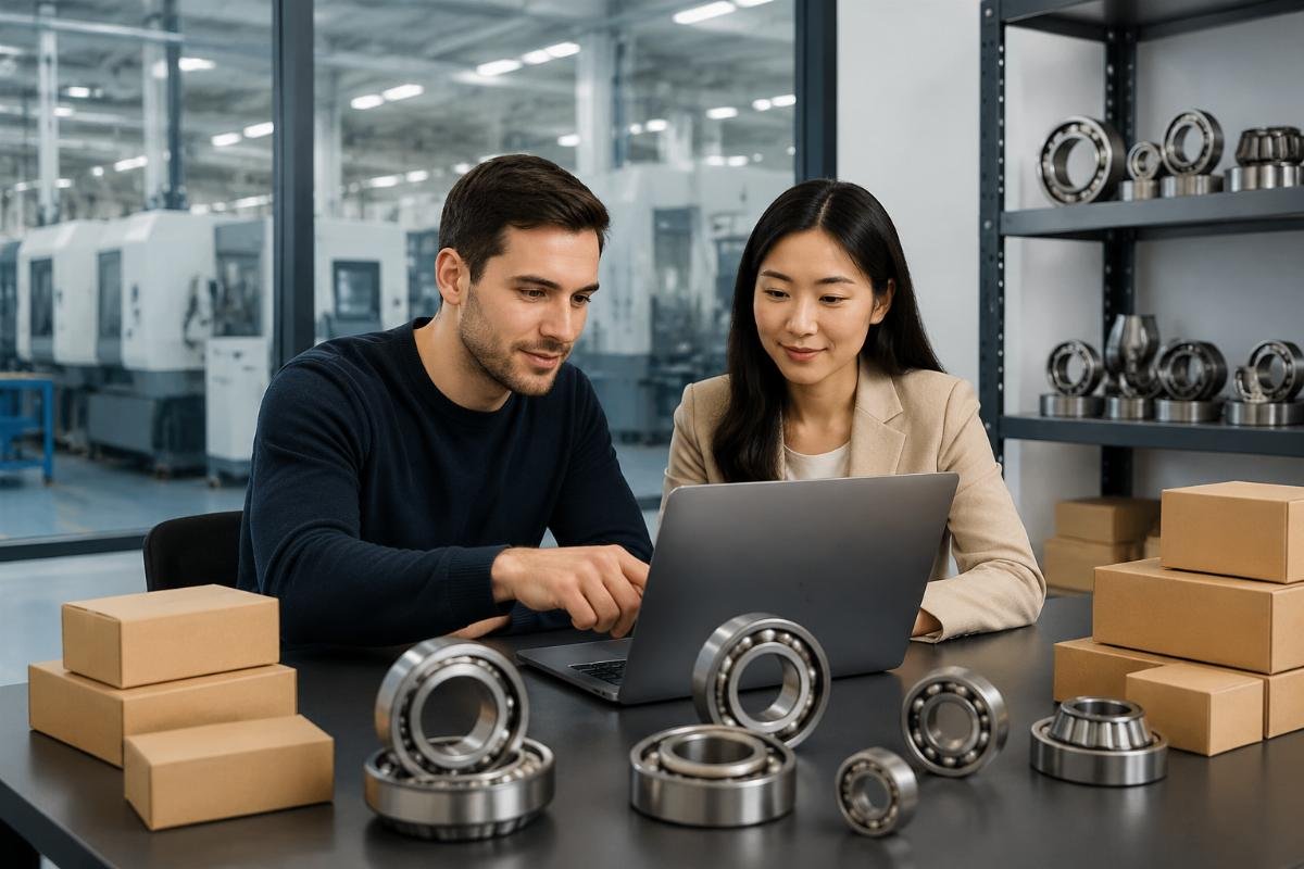 eBay sellers reviewing industrial bearing sourcing options with verified Chinese suppliers