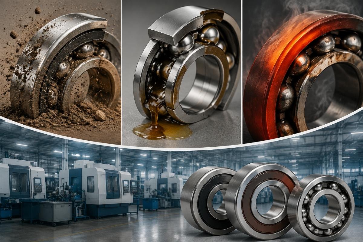 Bearing Seal Failure Modes: Contamination Ingress, Lubricant Leakage, and Overheating