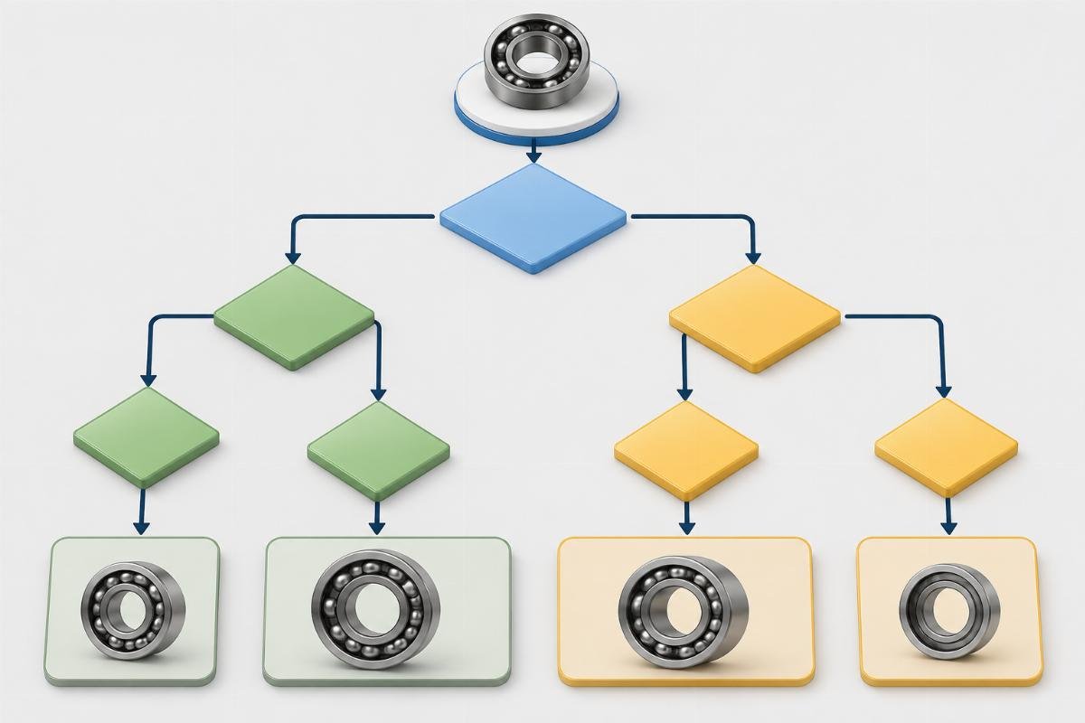 Decision tree for choosing between dynamic and static load ratings based on operating conditions Load Rating Selection Decision Flowchart