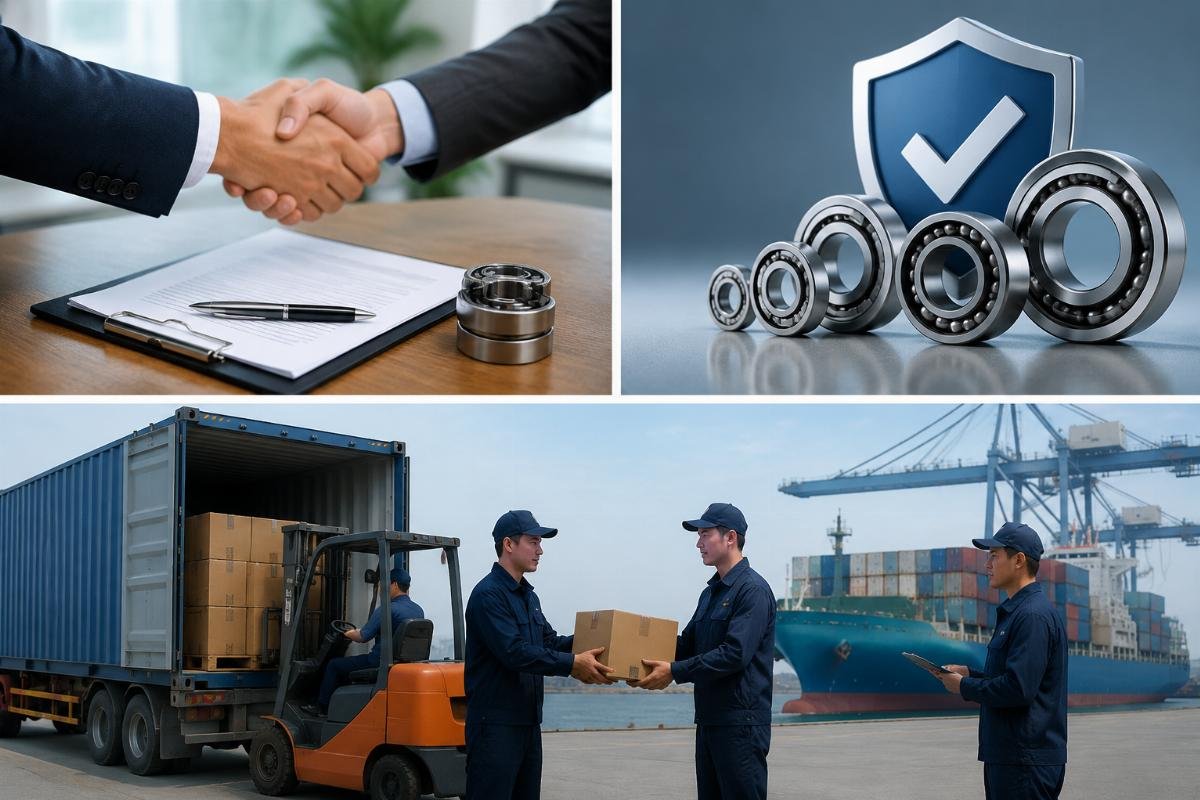 A document showing exclusive territory agreement terms and extended warranty coverage for bearing orders
