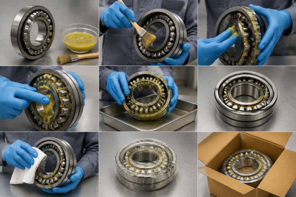 Step-by-step industrial bearing lubrication procedure