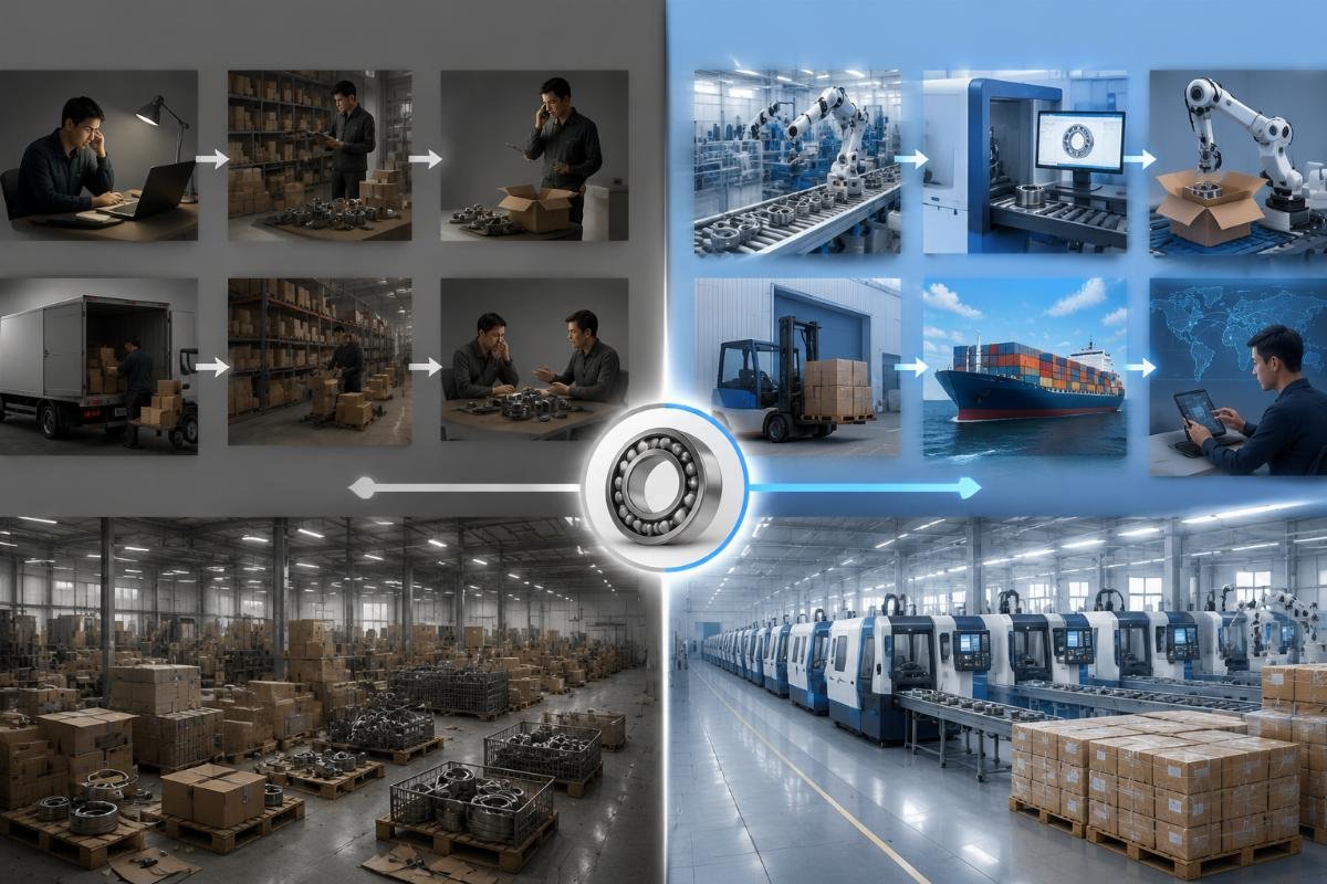 new bearing distributor competitive strategy from China supply chain A side-by-side comparison of new entrant and established distributor operational workflows