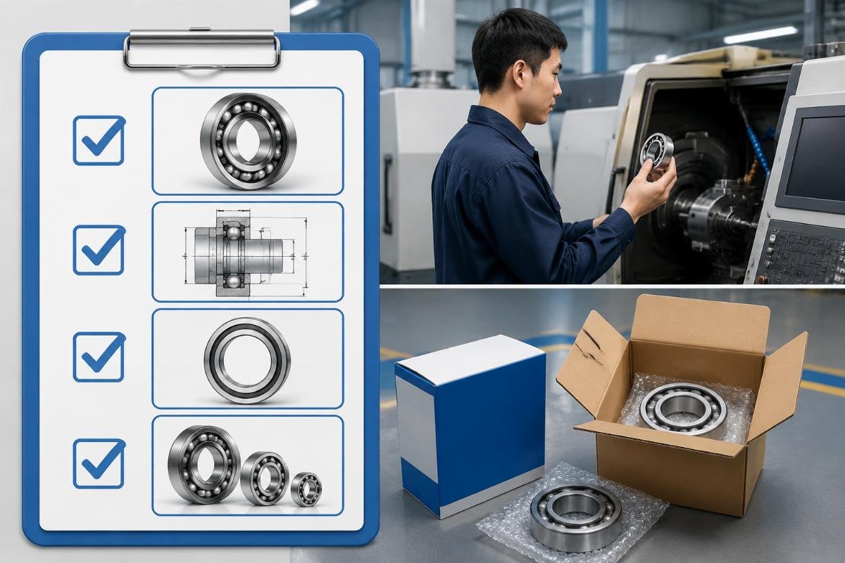 pre-inquiry checklist for bearing quotation A checklist graphic showing the four required details for a complete bearing quotation inquiry