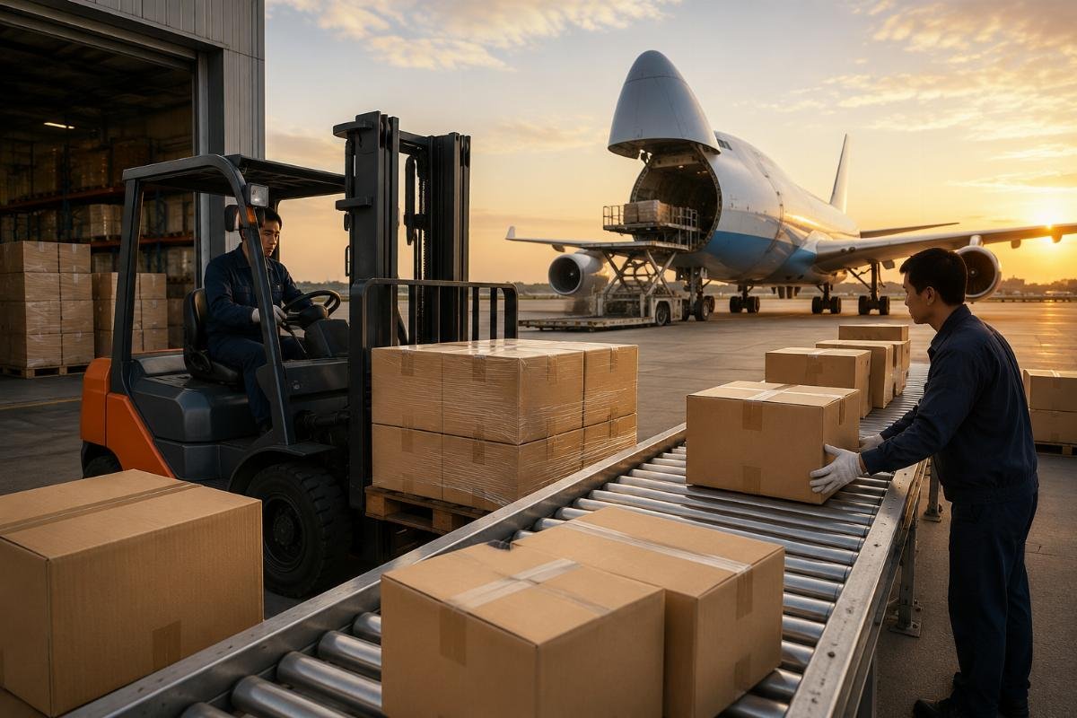 Urgent bearing order delivery for aftermarket distributors Expedited shipping packages labeled for international delivery